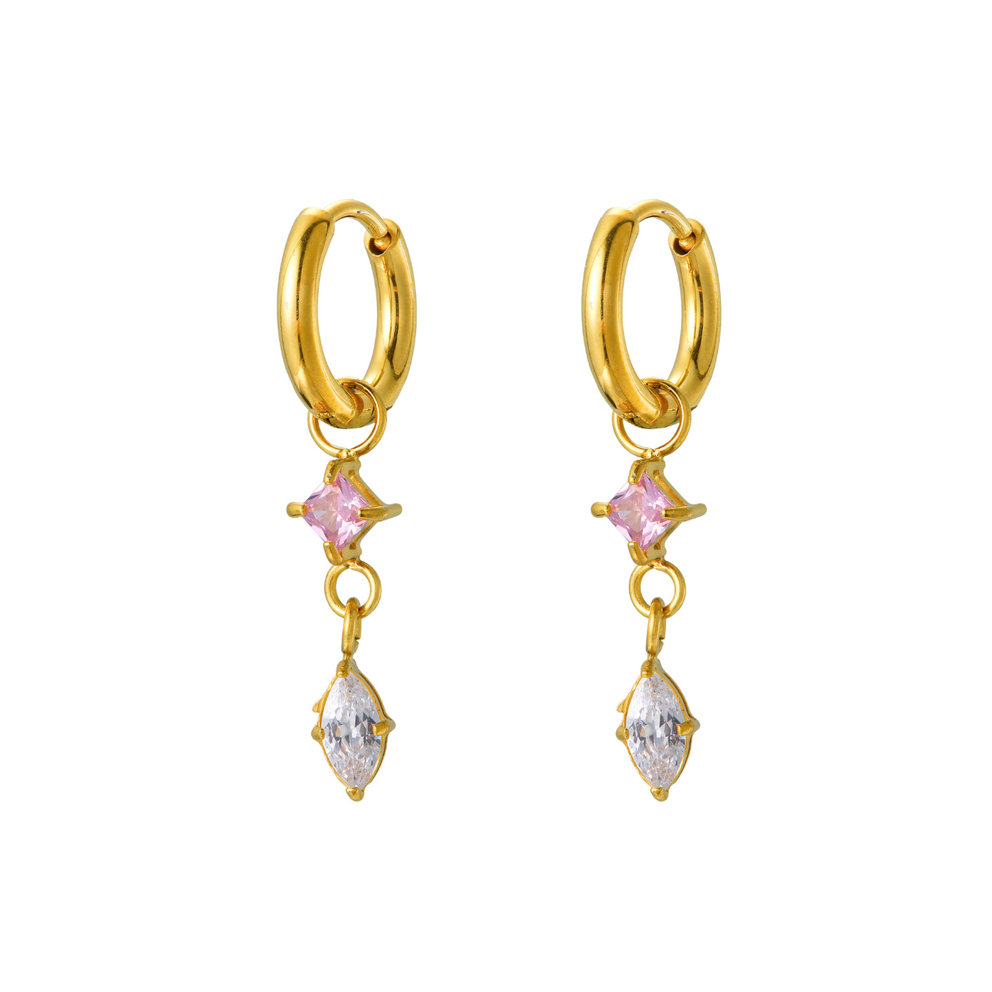 Mira | Guldbelagt Rustfrit Stål Øreringe