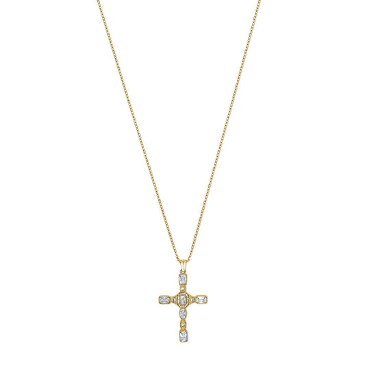Cross | Forgyldt Rustfrit Stål Halskæde