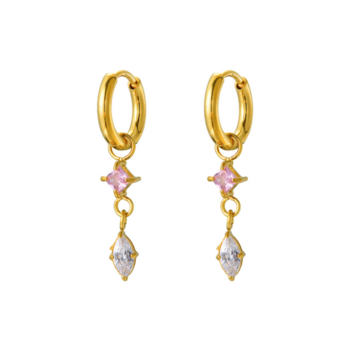 Mira | Guldbelagt Rustfrit Stål Øreringe