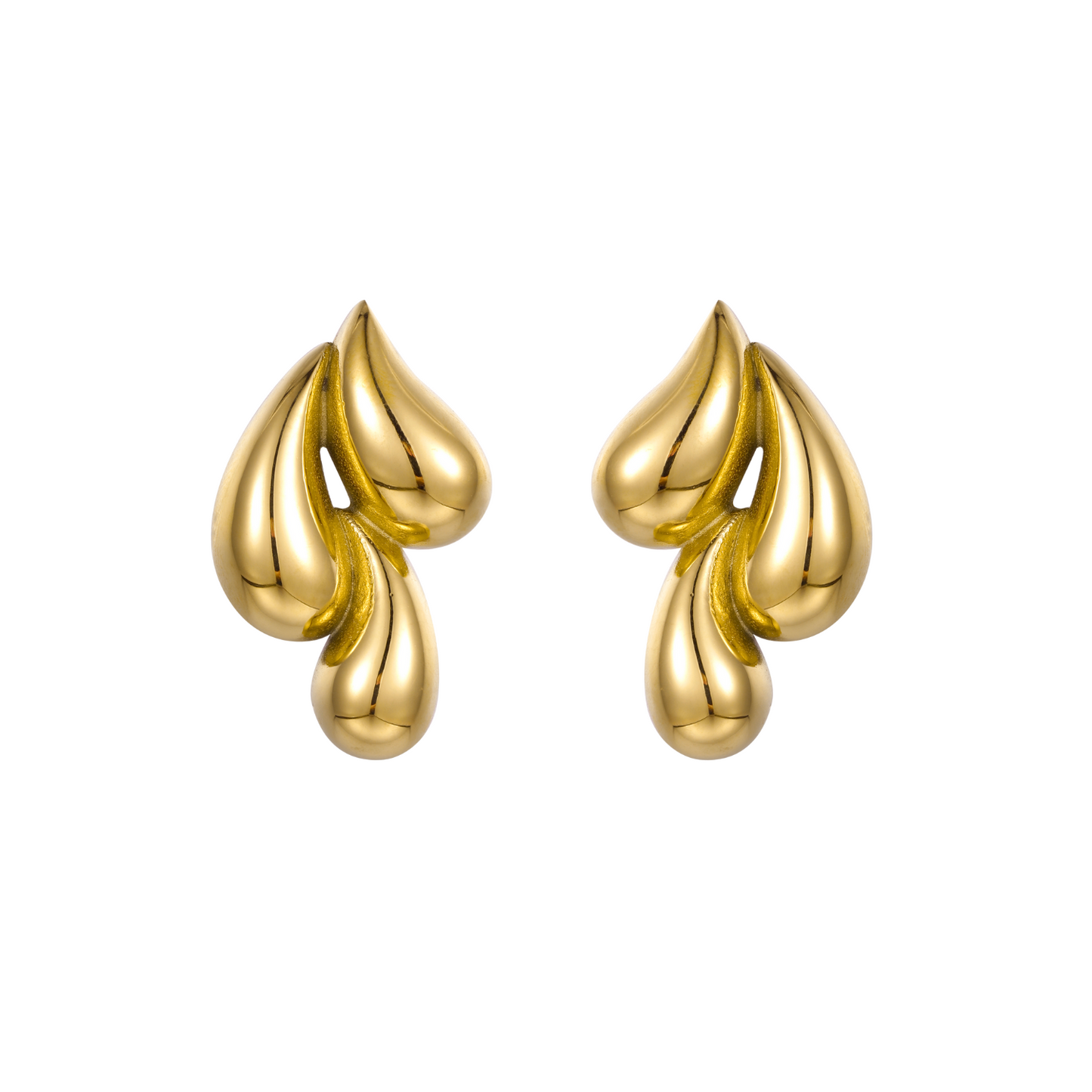 Aurelia | Guldbelagte Ståløreringe