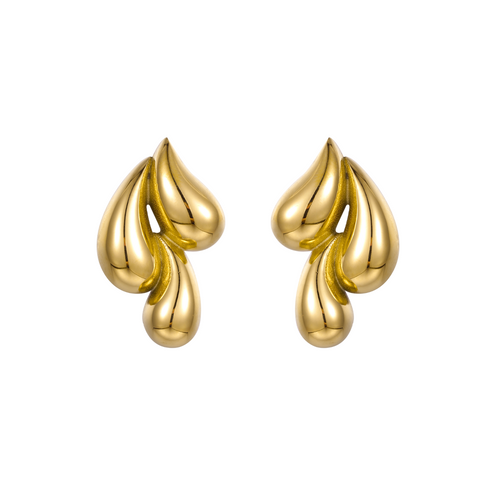 Aurelia | Guldbelagte Ståløreringe