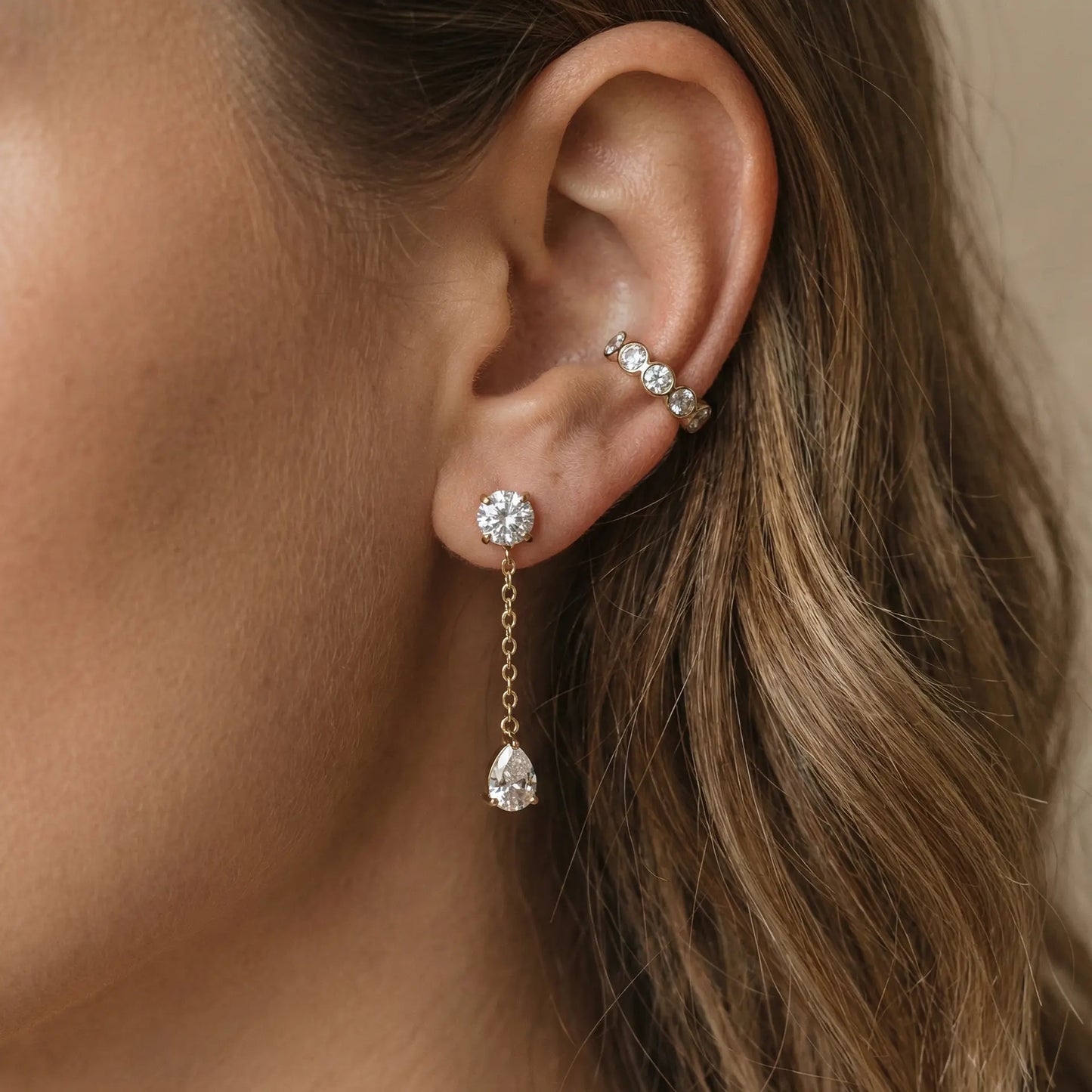 Aura | Forgyldte Øreringe i Rustfrit Stål