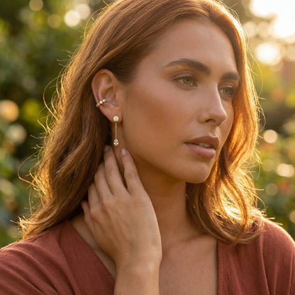 Aura | Forgyldte Øreringe i Rustfrit Stål