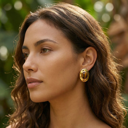 Ayla | Forgyldt Rustfrit Stål Øreringe