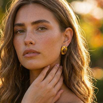Ayla | Forgyldt Rustfrit Stål Øreringe