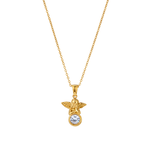 Angel | Forgyldt Rustfrit Stål Halskæde